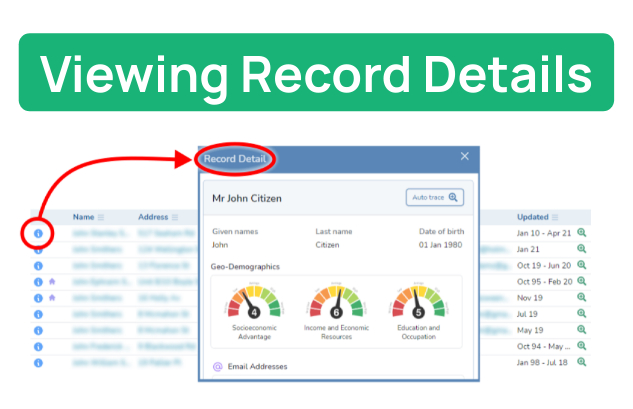Viewing KYC record details